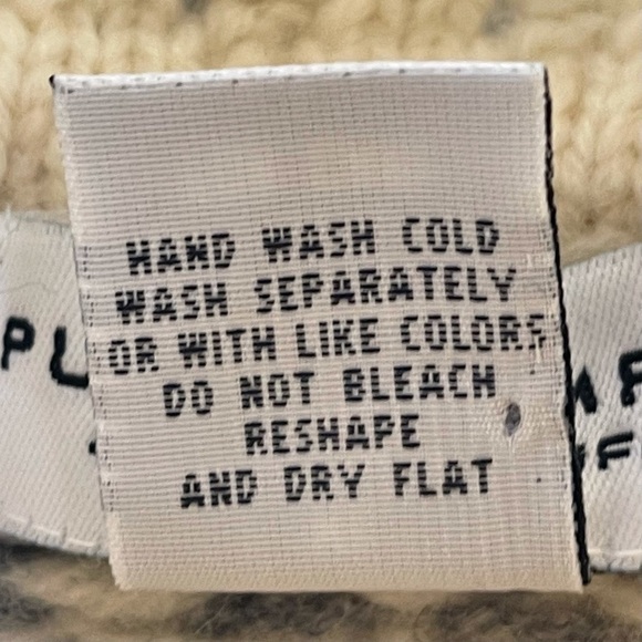 PURE & SIMPLE NORDIC FAIR ISLE CHUNKY KNIT LAMBSWOOL CREAM TURTLENECK SWEATER - Picture 12 of 14